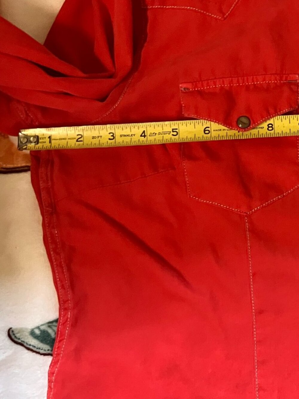 Ryan Michael Silk Blend Red Western Shirt XL - Picture 7 of 13